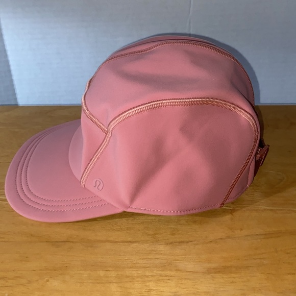 LULULEMON Glyde Velvet Fleece Hat Pink savannah. One size, adjustable. - Picture 2 of 4